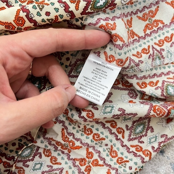 2/$25 NWT Listicle Bohemian Boho Western Paisley Lightweight Mini Tunic Dress M - Picture 12 of 14